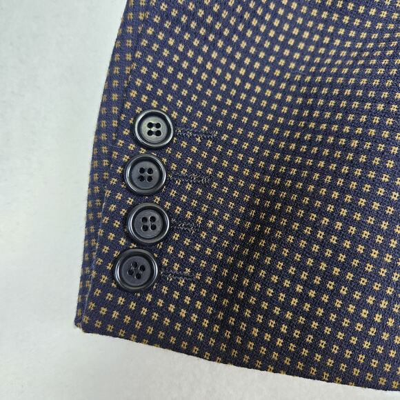 VTG Zanieri Lanificio Cessilstrona Wool Sport Coat Mens 38L Houndstooth Blazer - Picture 9 of 16